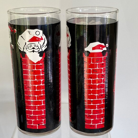 Libbey Santa and Chimney High Ball Glasses - Set of 4 - Picture 7 of 15